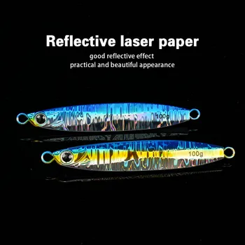 Japanese-Style Laser 60g 100g Iron Plate Lure Boat Fishing Sea Fishing Artificial Hard Bait Lead Fish Mackerel/Barracuda Bait – Hard Lure – view 4