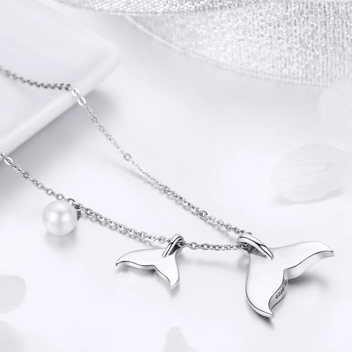 Pendentif Femme En Argent 925 Avec Zircon Et Perle Grise – Élégant Et Raffiné