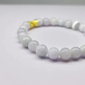 Natural Jade Women's Bracelet Jewelry Gift 18k Gold Lucky Elastic Bracelet