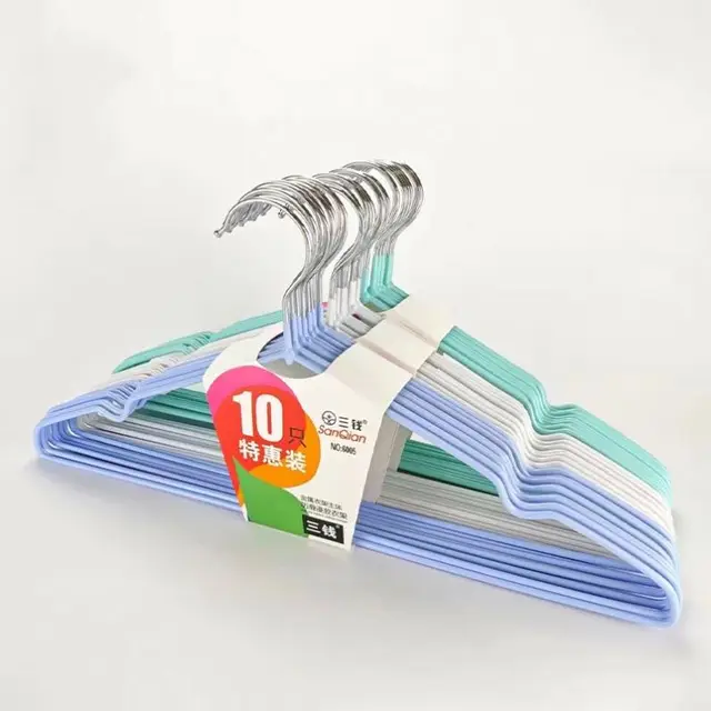 Clothes Hangers Metal Set of 6 metal magic hanger