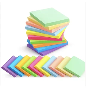 S3314 Self-Adhesive Neon Paper Cute Style Colorful Sticky Notes Memo Pad Custom Logo