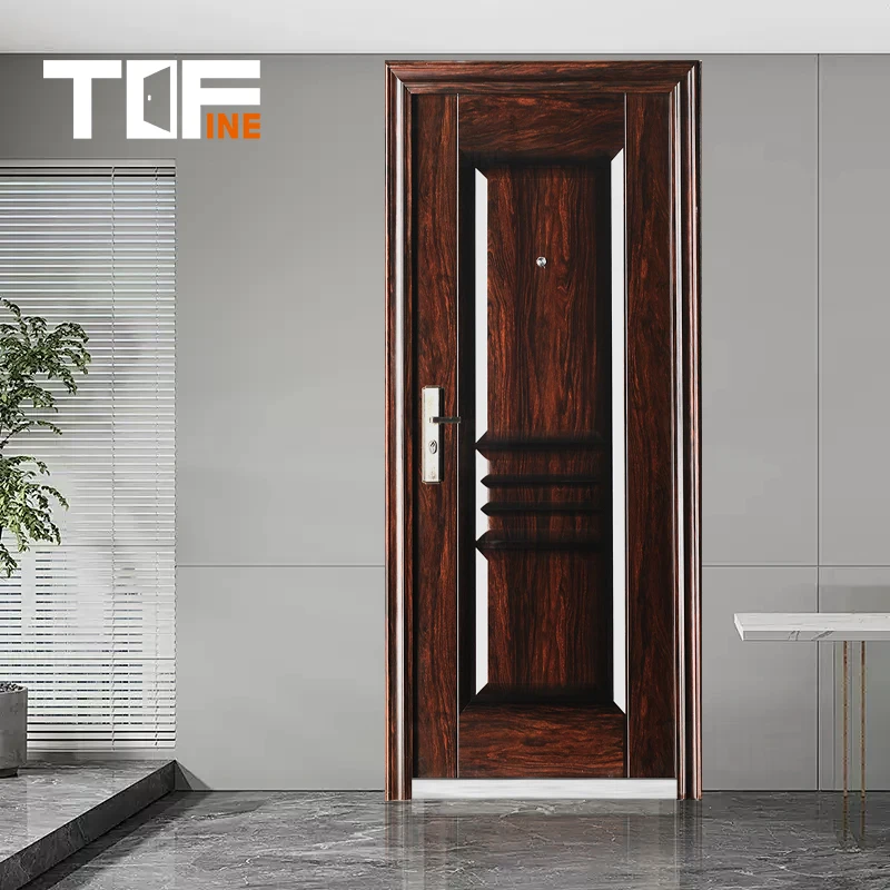 Euro 36 X 80 Open Out Europe Exterior Security Entrance Aluminium and Steels Main Front Entry Door Commmerial for Germany