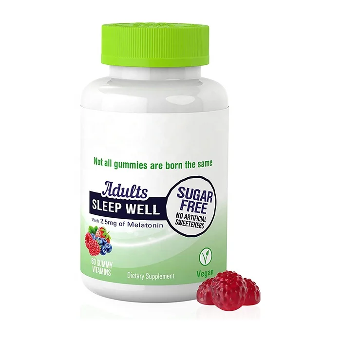 Фирменная марка, безсахаристая мелатонин для взрослых, органические жевательные резинки для сна