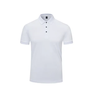 2026 High Quality Men's Unisex Solid Knitted 100% Polyester Breathable Formal Short Sleeve for Shirts with Custom Logo Design