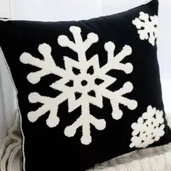 100% Cotton Christmas pillow embroidery cushion cover home decoration pillow cover for sofa NO 5