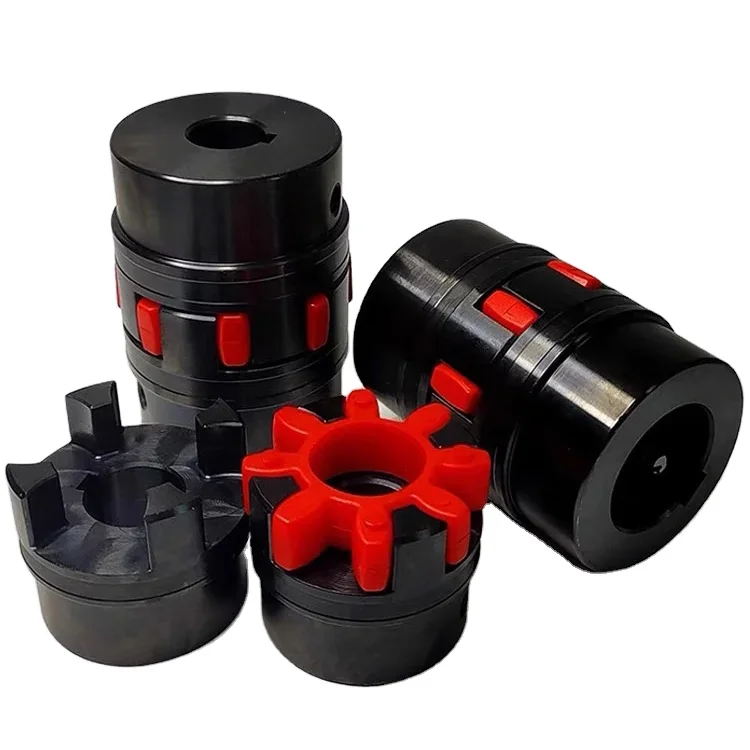 Custom Precision GR38 Steel Flexible Coupling Keyway Transmission Anti Vibration Curved Jaw Coupling for Blender