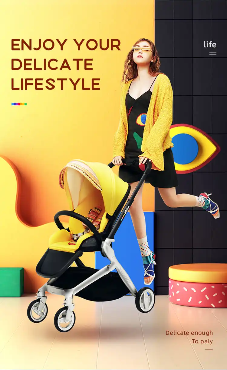 Bebebus Brand Cheap Luxury Light Baby Stroller With Footrest Foldable 1