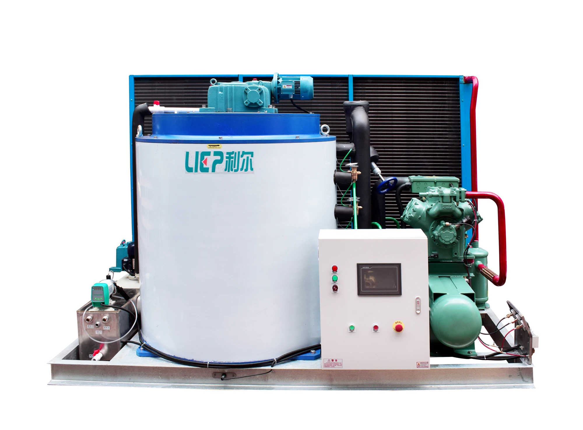 Engine Flake Industrial Flake Ice Machine 8 Tons Capacity High Productivity PLC ...