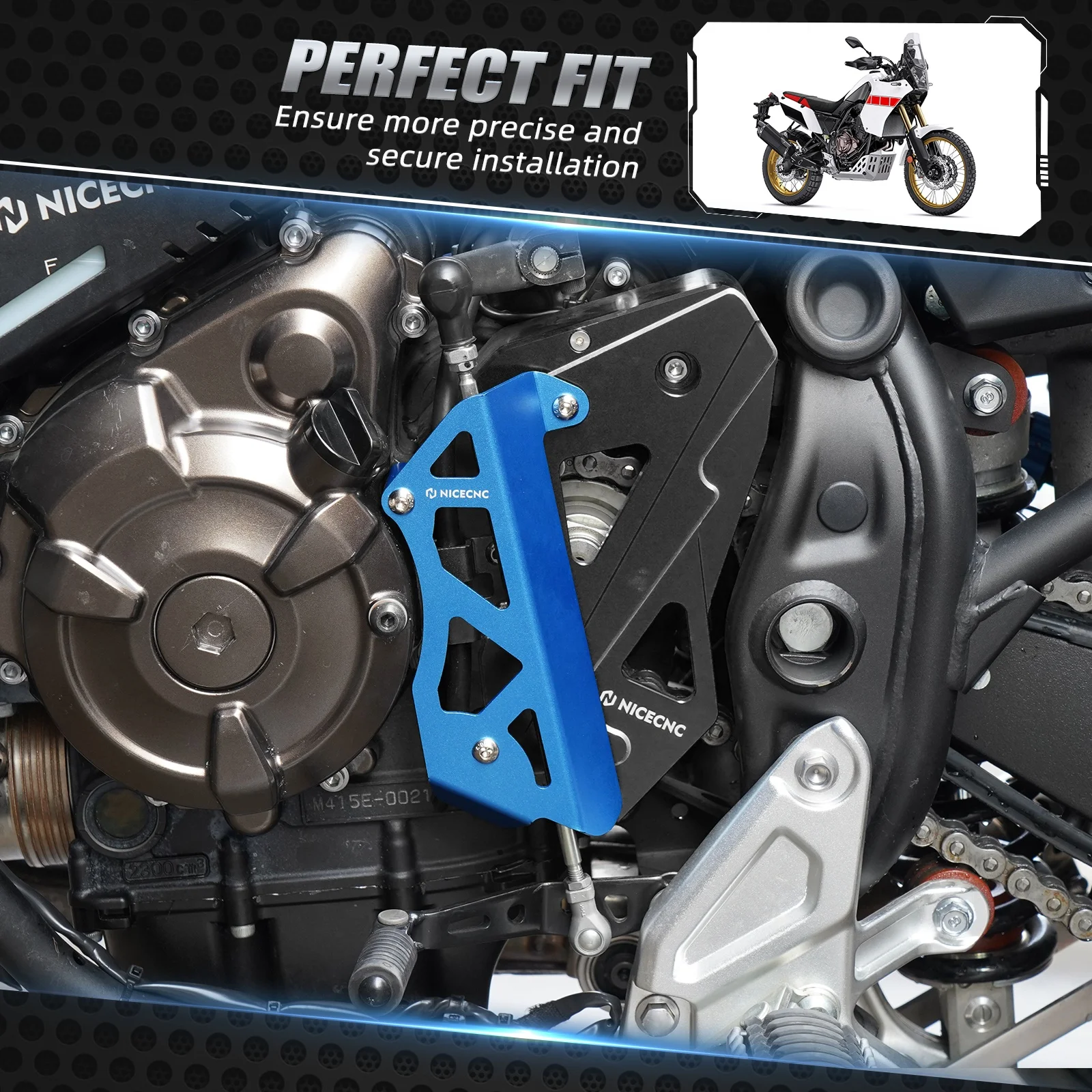 パーツ GN'R Nicecnc Aluminum Gear Shift Linkage Cover for Yamaha Tenere 700