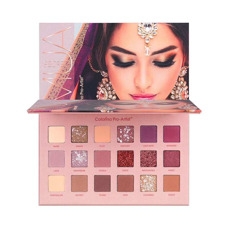 Colorina Makeup Cosmetics High Pigment Customized Private Logo Vagan Halal Best 18 Colors Eye Shadow Palette