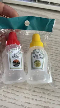 MLKLDOU Bottiglie da spremere per condimenti, 350 ml, per salse, a prova di perdite, riutilizzabili, in plastica, dispenser per olio per ketchup, barbecue, insalata, condimenti, confezione da 4