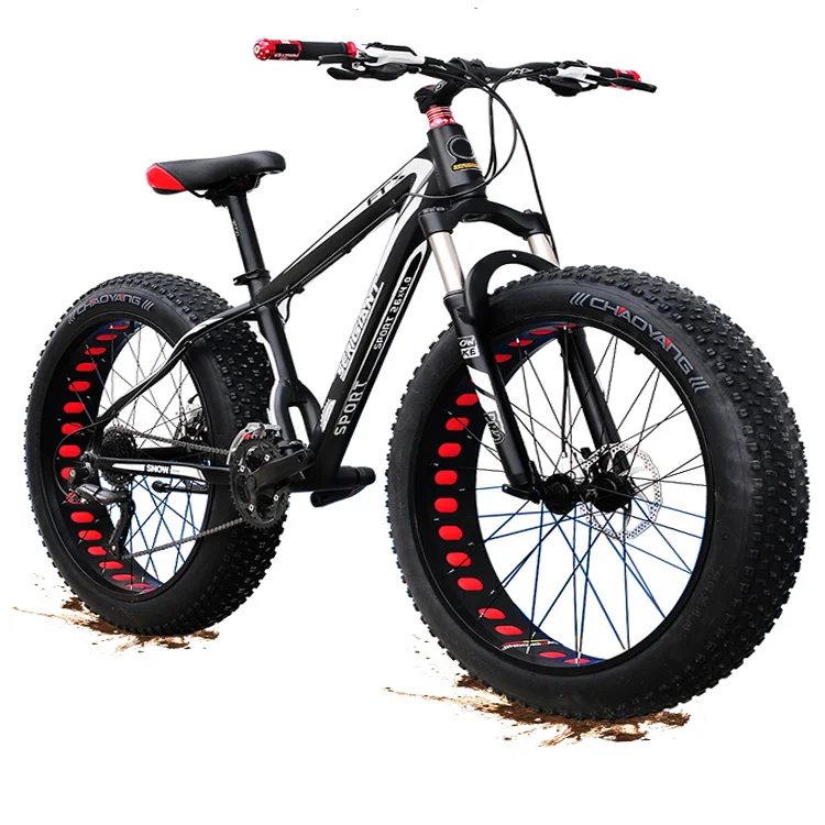 26 x 4.0 Fat Tire Aluminiumlegierung Herren Snowbike / Großes 29 Zoll Chopper Fat Mountainbike zum Verkauf / 20 Single Speed ​​​​Fat Tire Cycle