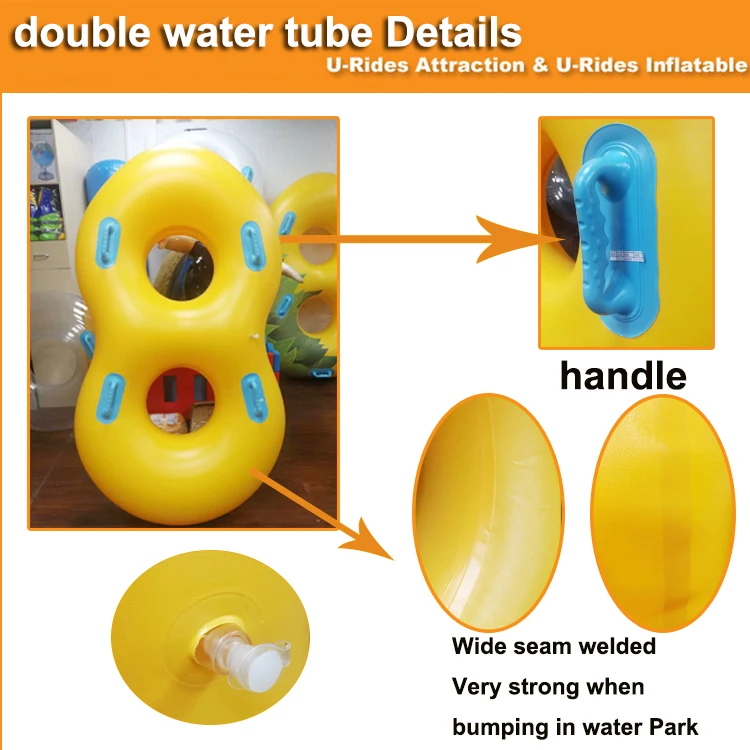 2 Riders Lazy River Water Park Equipment High Elastic Pvc 42