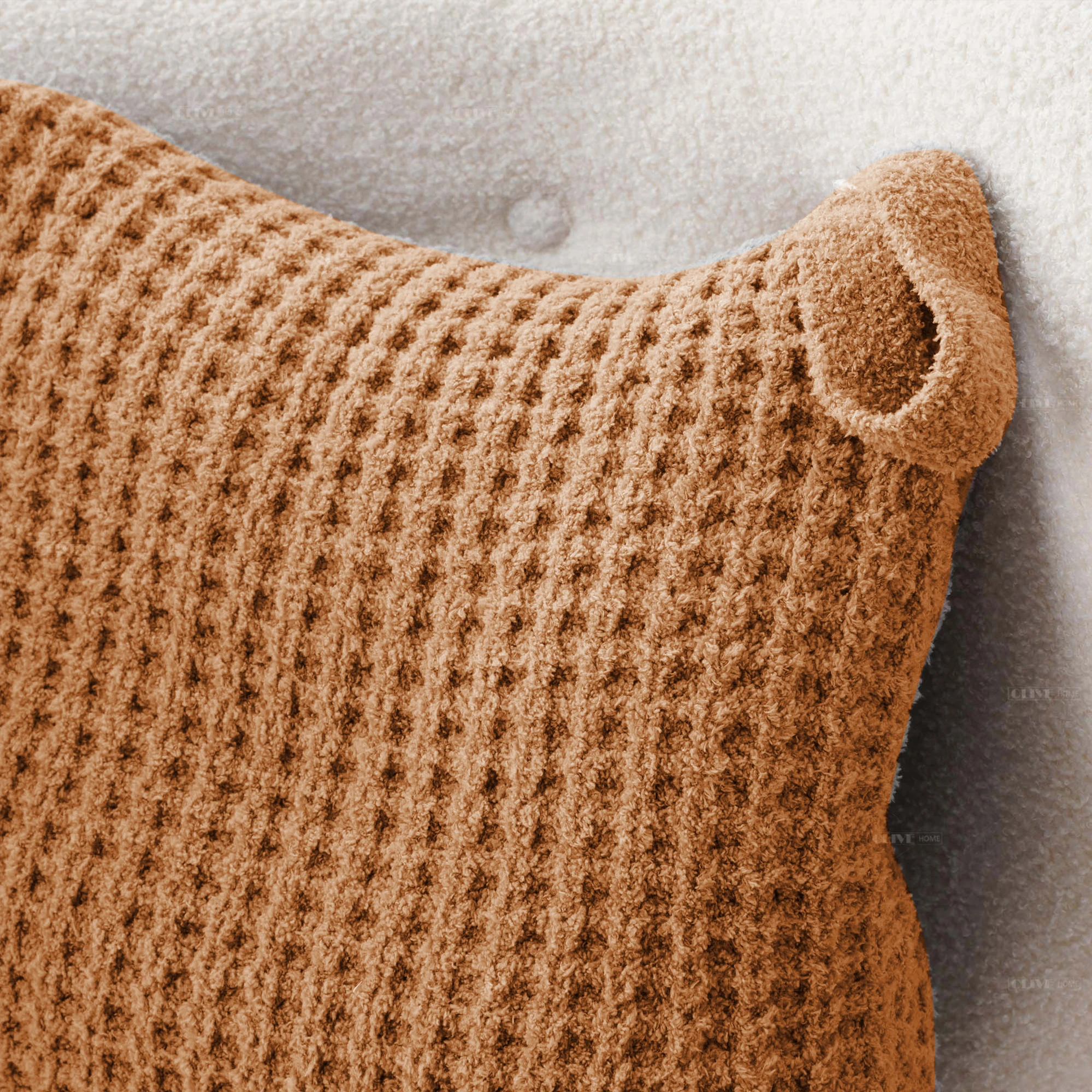 OEKO-Tex Certificated 2-in-1 Pillow Knitted Reversible USA Buttery Blanket Chenille American Flag Feather Yarn Throw Blanket