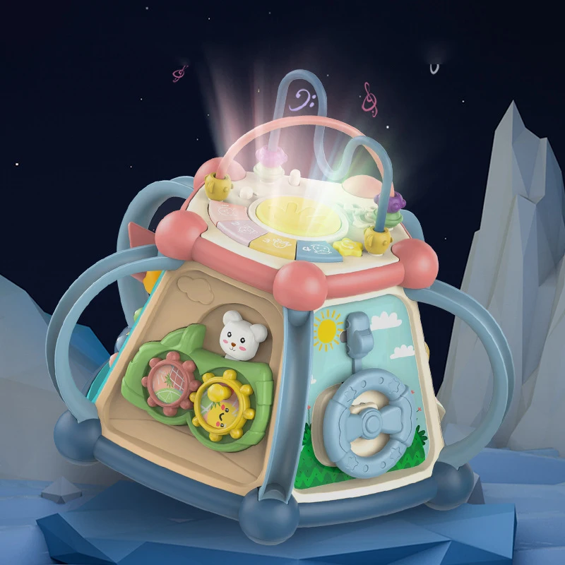 Multifunctional 7 in 1 Baby Educational Kids Drum Game Magic Box Toy