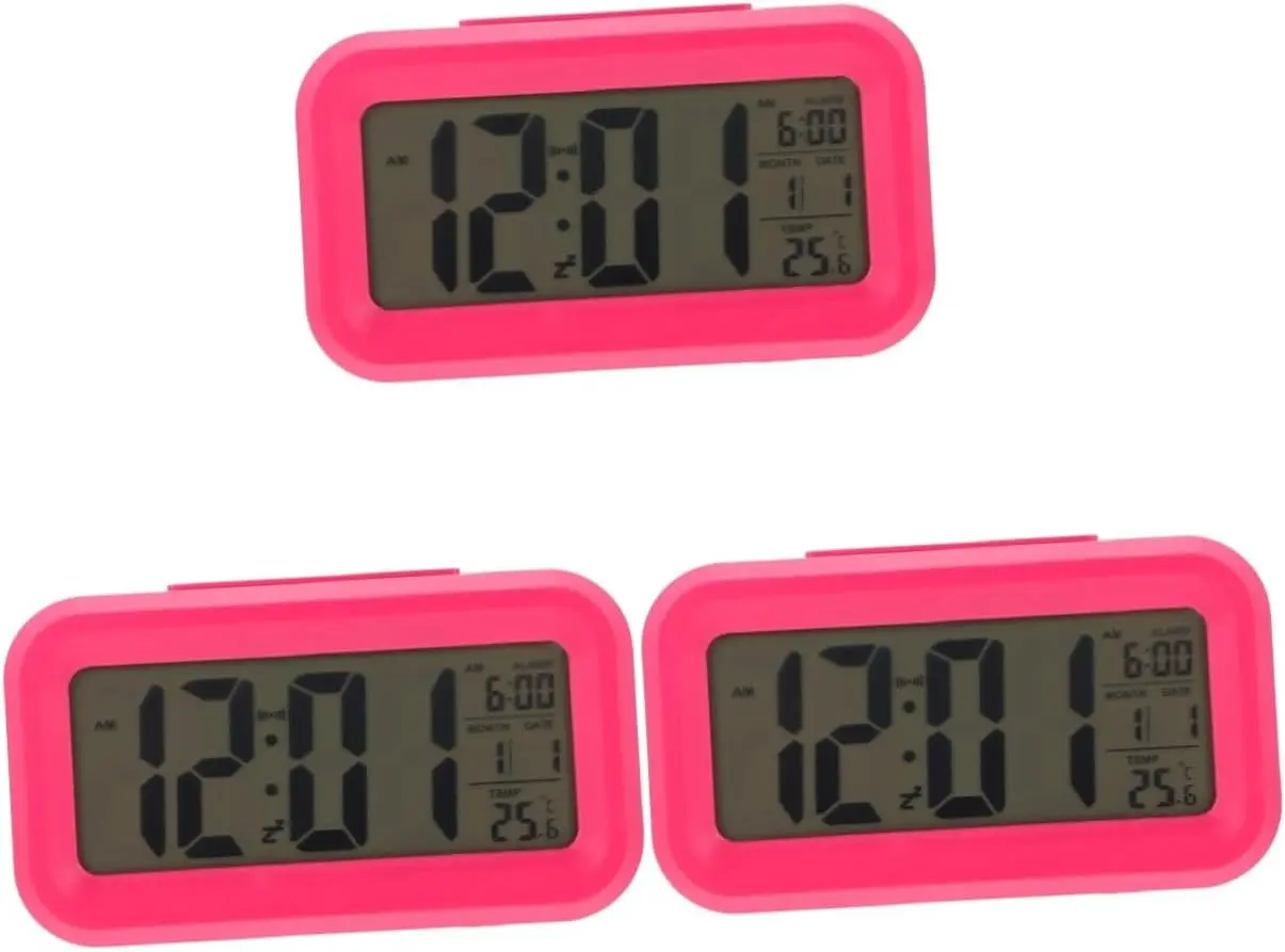 Intelligent Electronic Alarm Clock Mini Desktop Desk Clock for Students Children Square-shaped with Multifunctional Features