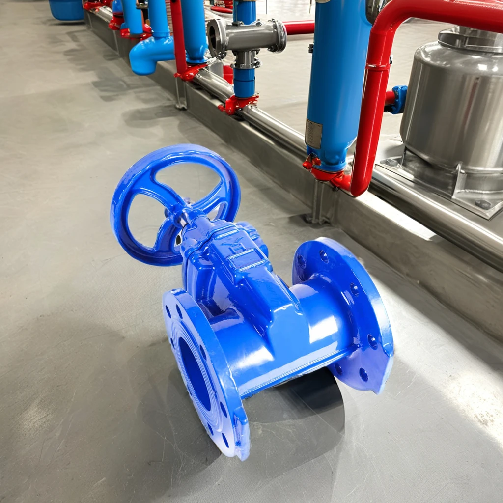 PN10 PN16 Resilient Seated Sluice Gate Valve Hand Wheel Operated GGG50 BS5163 Class Made of Ductile Cast Iron WCB Class 150 details