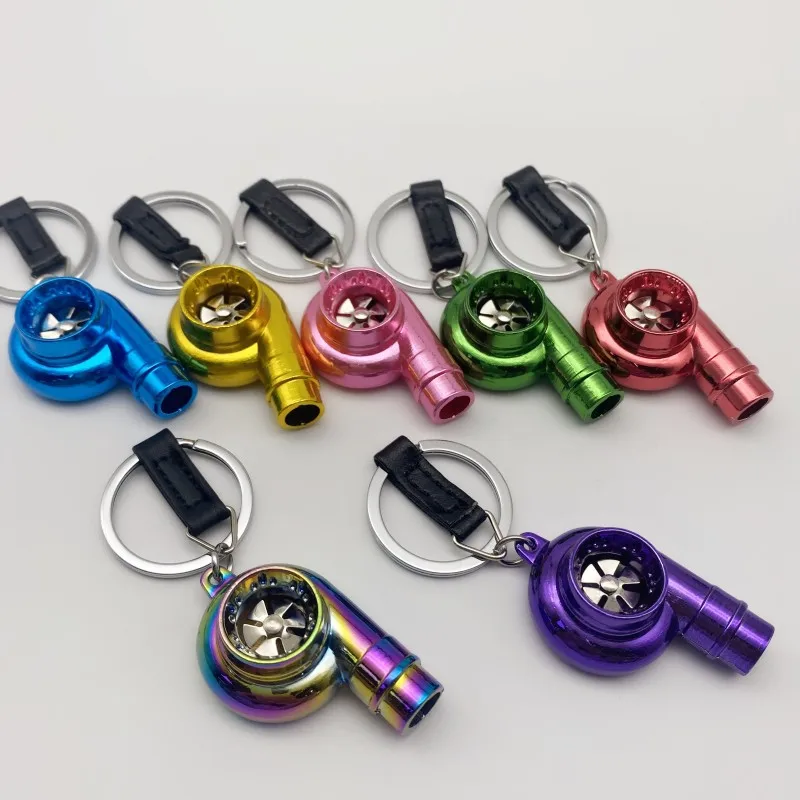 Engine Turbine Keychain Creative Car Modification Keychain Turbo Whistle Keychain for Auto Enthusiasts
