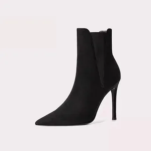 Custom Women's Boots with Pointed Toe Design PU Fall Shoes Waterproof Upper Rubber for Spring and Autumn Season