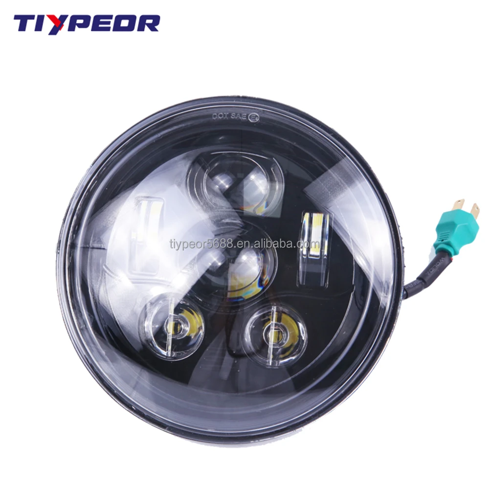 product tiypeor 7 inch motor headlamp auto led headlight for jeep wrangler jk jku tj 7 projector headlight for harley davidson-5