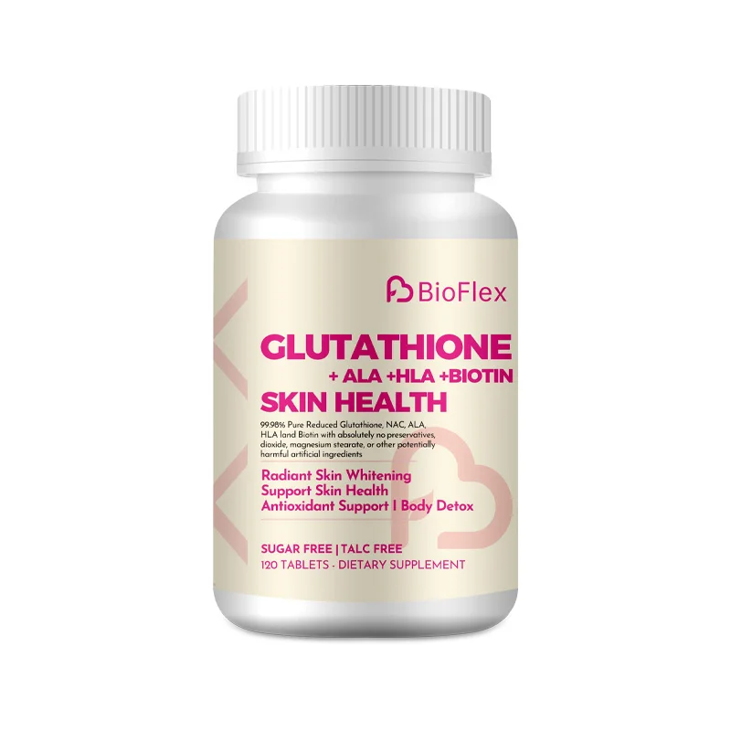 Bioflex Oem Private Label Anti Aging Skin Whitening 1000mg Glutathione Tablets Supplement With Biotin For Glowing Skin