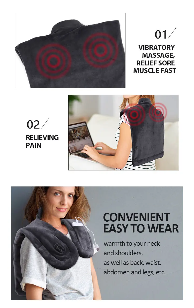 Neck Heating Pad Usbpowered Heated Wrap For Pain Relief 3 Adjustable 【一部予約販売】