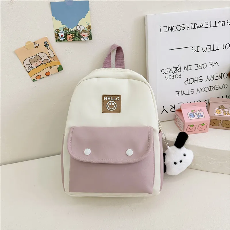 New Children's Kindergarten Schoolbag Boys Microfiber Synthetic Leather Solid Color Chil aperçu 9