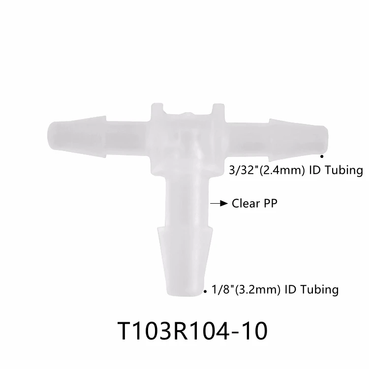 Conector Reductor De Púas Para Mangueras De 1/2 A 3/8 - Pack De 2, Color Negro HDPE