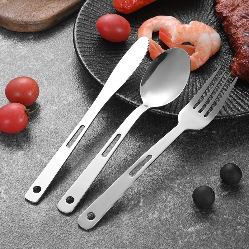 Stainless Steel Cutlery Set Camping Utensils Fork Spoon Knife Camping