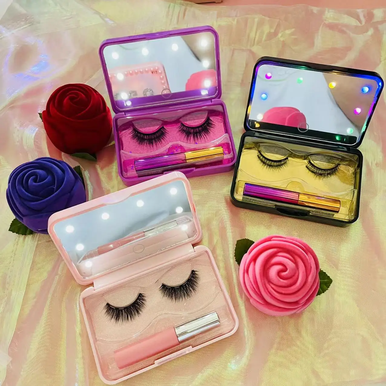 Водонепроницаемый 8 видов цветов палитры теней для век СТМ Косметика Макияж высоко пигментированные тени ручка со светодиодным фонариком чехол