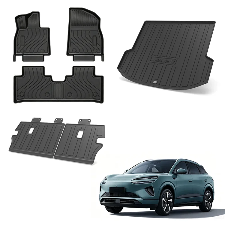 Tappetini per auto Maremlyn per BYD Sealion 06 DM-i, tappetini per pavimento, tappetini per schienale sedili posteriori, rivestimento bagagliaio personalizzato, set completo in TPE per interni di veicoli elettrici (EV)