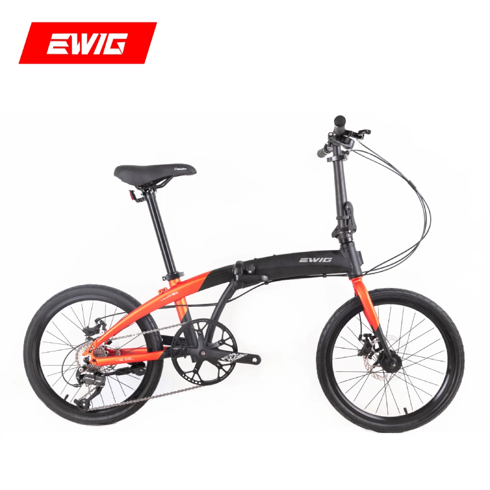 EWIG New Design 9 Speed Foldable City Bicycle Road Folding Bike 20 Inch Aluminum Alloy Bike