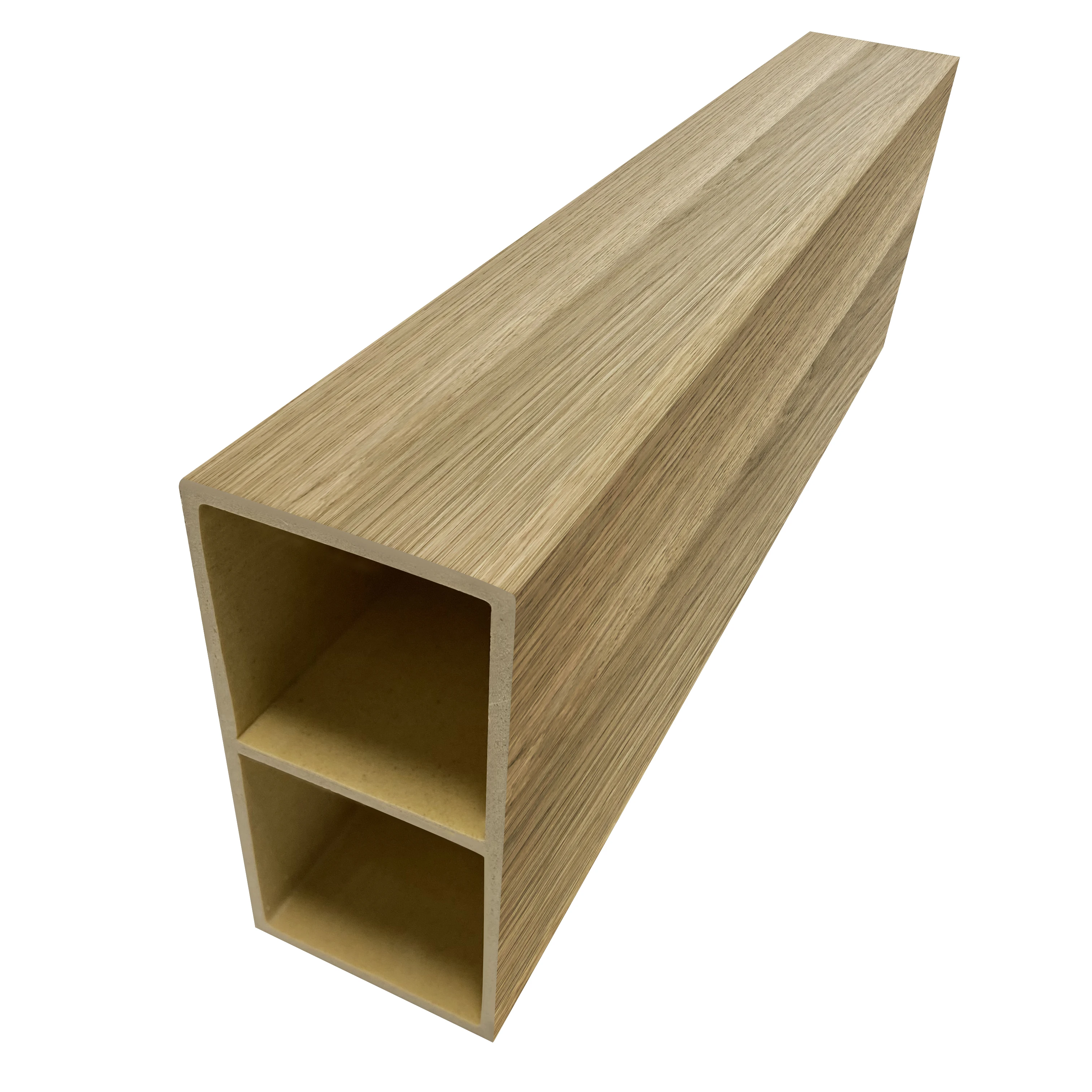 product wholesale price interior decorative laminated pvc cladding ceiling batten timber square tube wpc hollow column wall panel-3