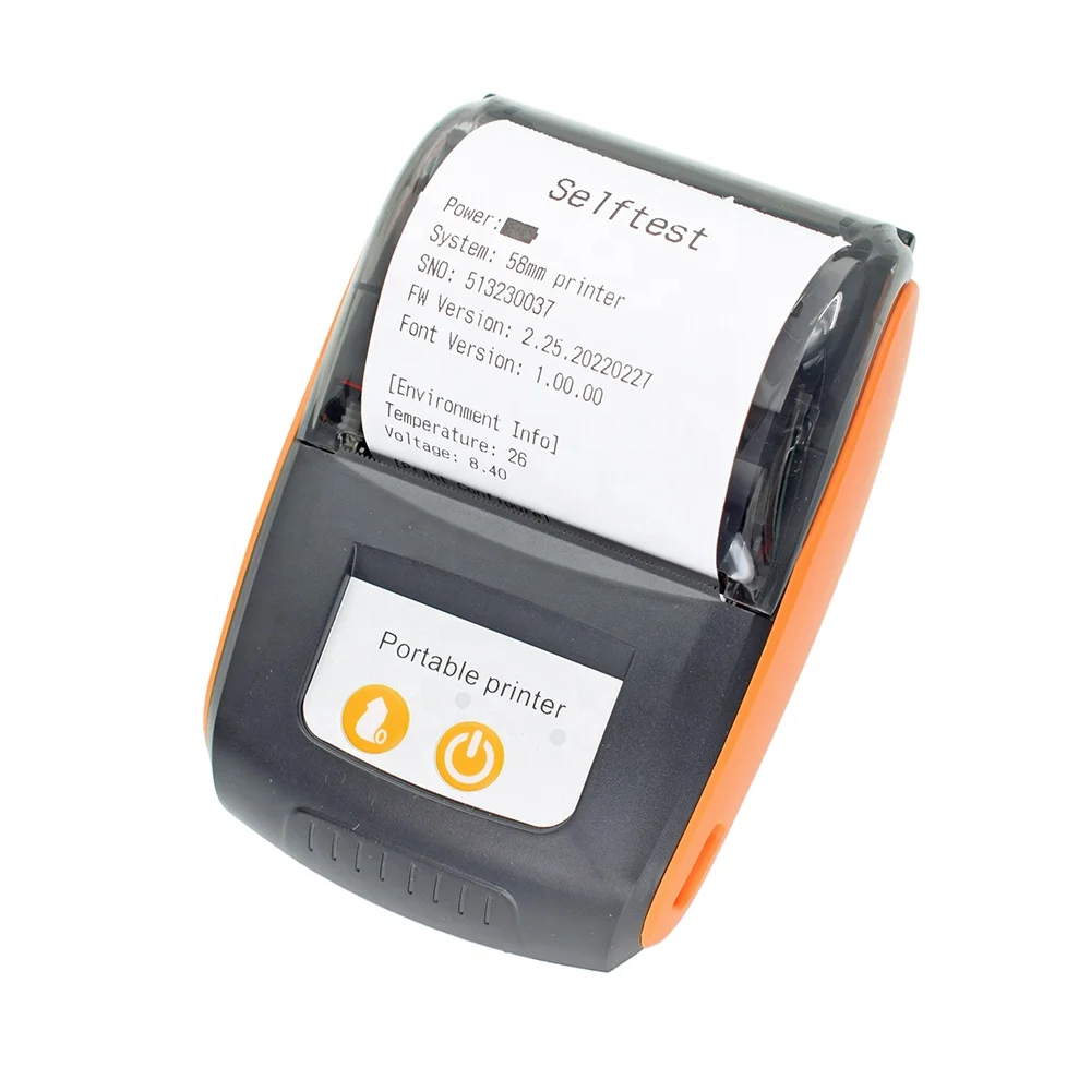 Portable Mini Printer Wireless Bluetooth Mobile Handheld 58mm Thermal Receipt Printer With Battery