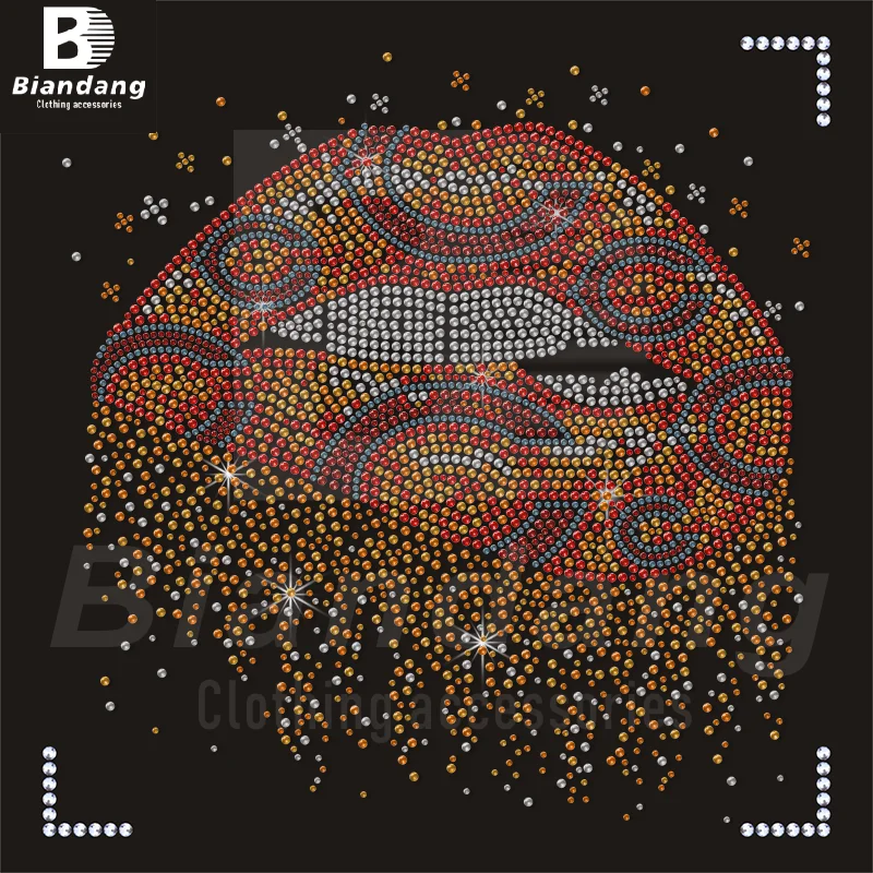 Custom Best NFL Football Team Design Rhinestone Heat Transfer Denver Broncos Iron on Transfer for Clothes