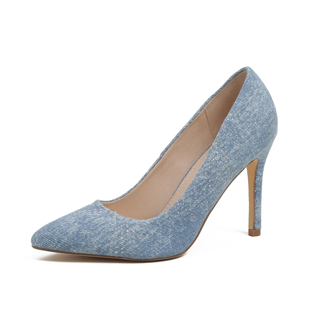 3d Printing Pumps Shoe Suede Pointed Toe 8 Cm High Quality Stiletto High Heels - Image 2