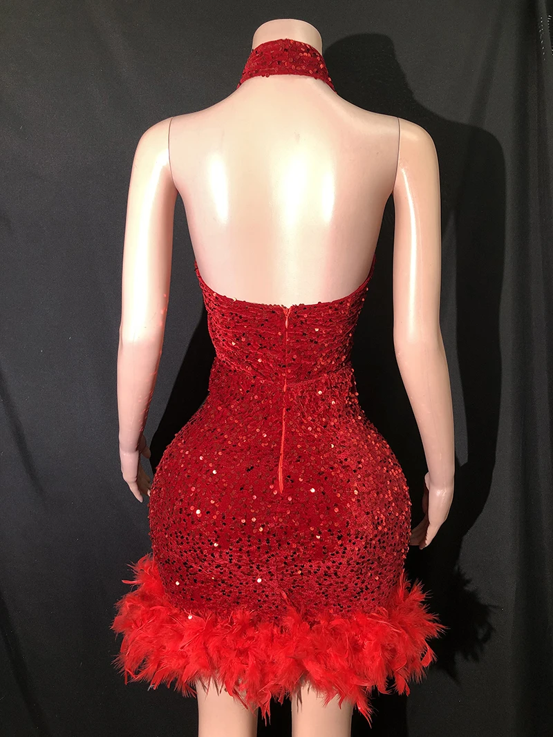 fitted lace wedding dress Red Sparkle Mini Dress | Christmas Party Outfit