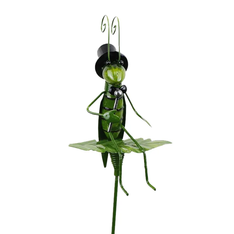 Waterproof Metal Cute Animal Grasshopper  Stake SG25120-34