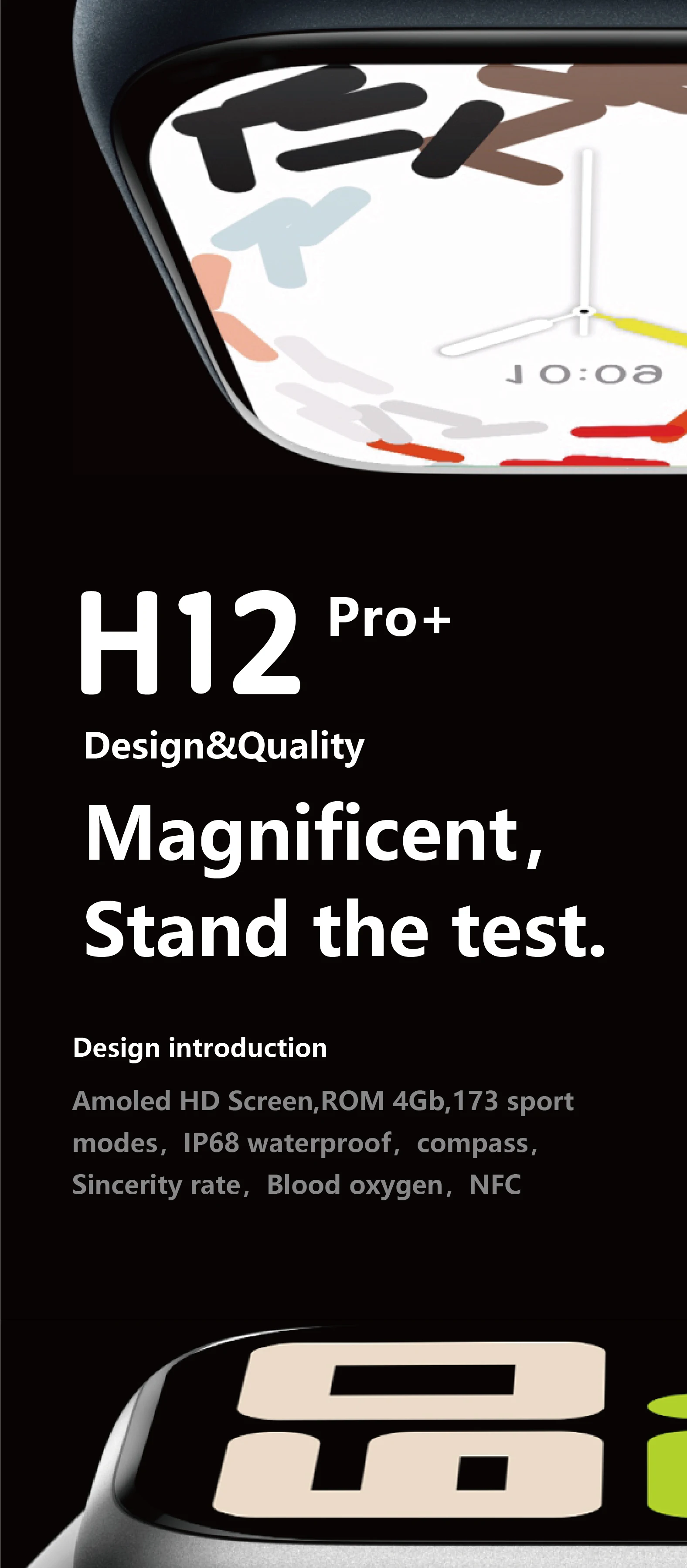 New Arrival 2023 Products H12 Pro+ Smartwatch Series 9 Watch 9 Heart ...