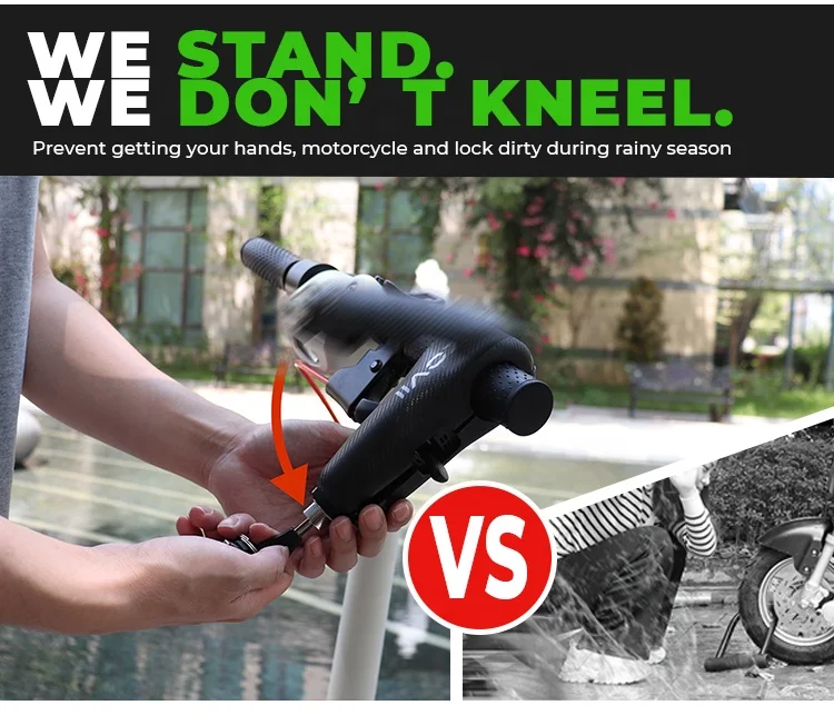 Высококачественный стопорный рычаг велосипеда 120 дБ Противоугонный замок для электровелосипеда