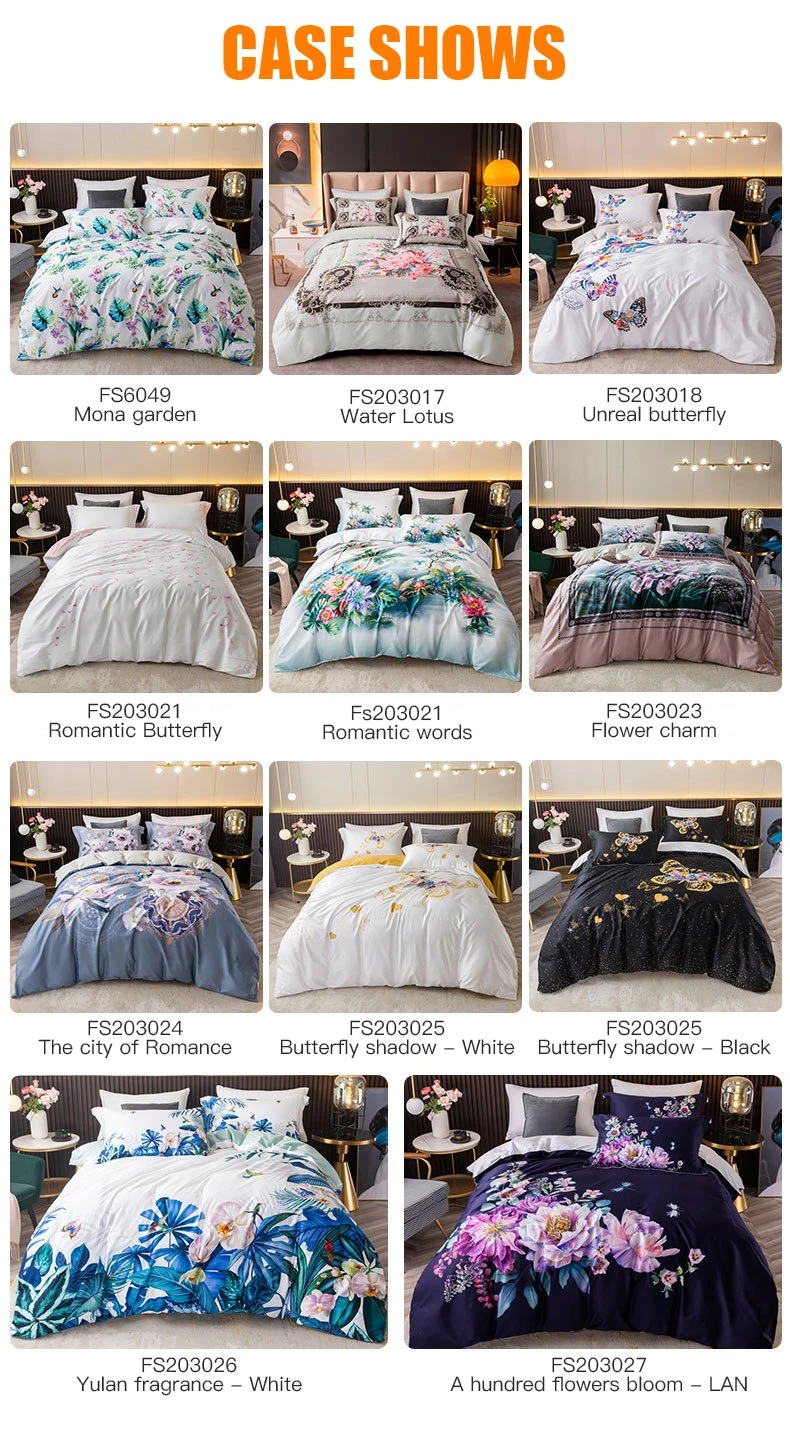 Latest 3d Digital Printing 100 Cotton Bedding Four Piece Sets Home