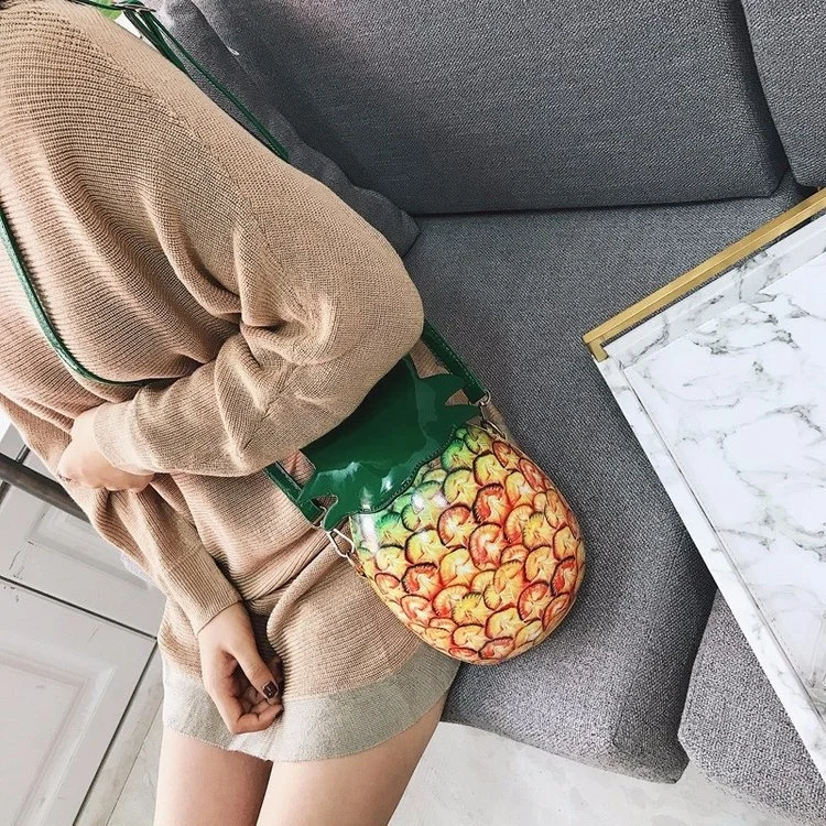 SUKUTU Orange Fruit Crossbody Bag - 3D Novelty PU Leather Shoulder Purse For Women