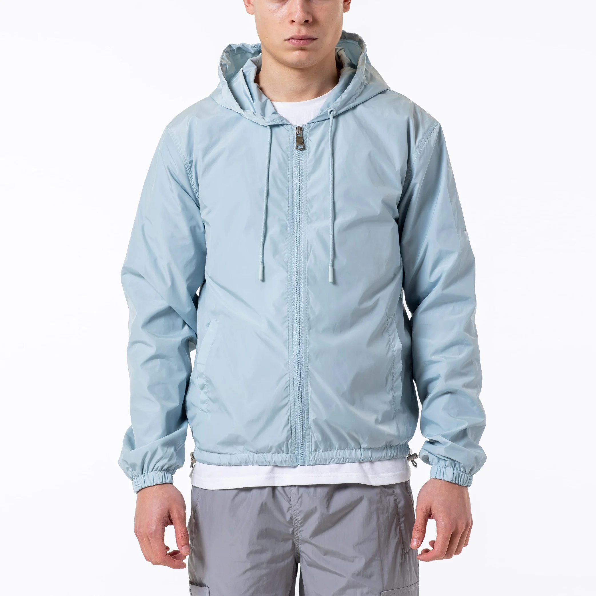 Custom Spring streetwear Light weight Men Casual Nylon cargo Jackets custom Windbreaker with hood for men_voghion.com