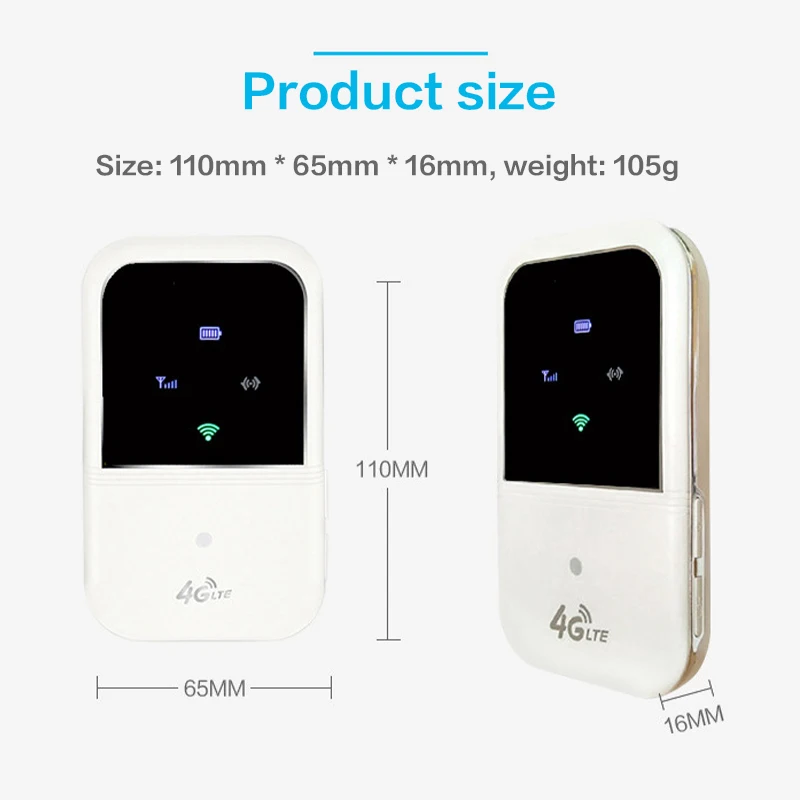 H80 Mobile WiFi Hotspot Multifunction Plug In Card Slim Portable 4G WiFi Router With LED Display For Outdoor Car Travel | UK