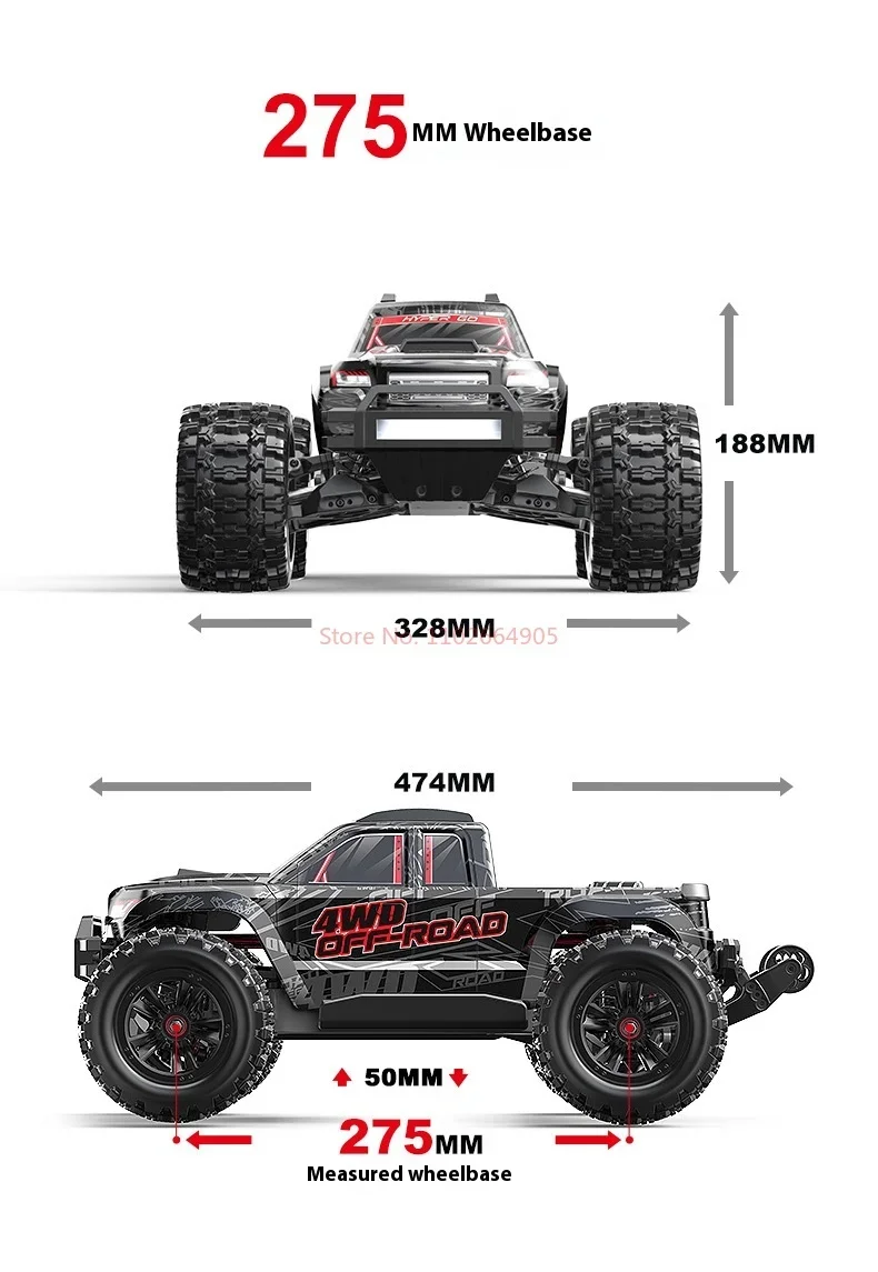 MJX 10208 Brushless RC Car - 1/10 High-Speed Remote Control Truck