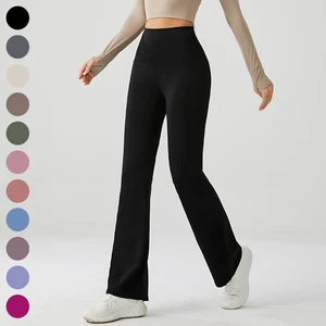 High Quality Quick Drying Custom Butt Lifting Yoga Pants Women Workout Gym Wear High Waisted Flare Leggings