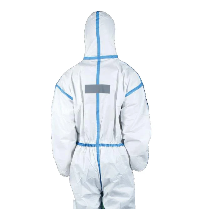 
type 5 and 6 microporous coverall reflective taped non-sterile disposable medical protection coverall 