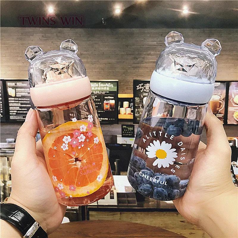 Euna - Cute Bear Juice Cold Drink Cup Glass Milk Cup – Eunaliving