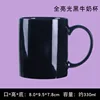 Full gloss black milk cup print