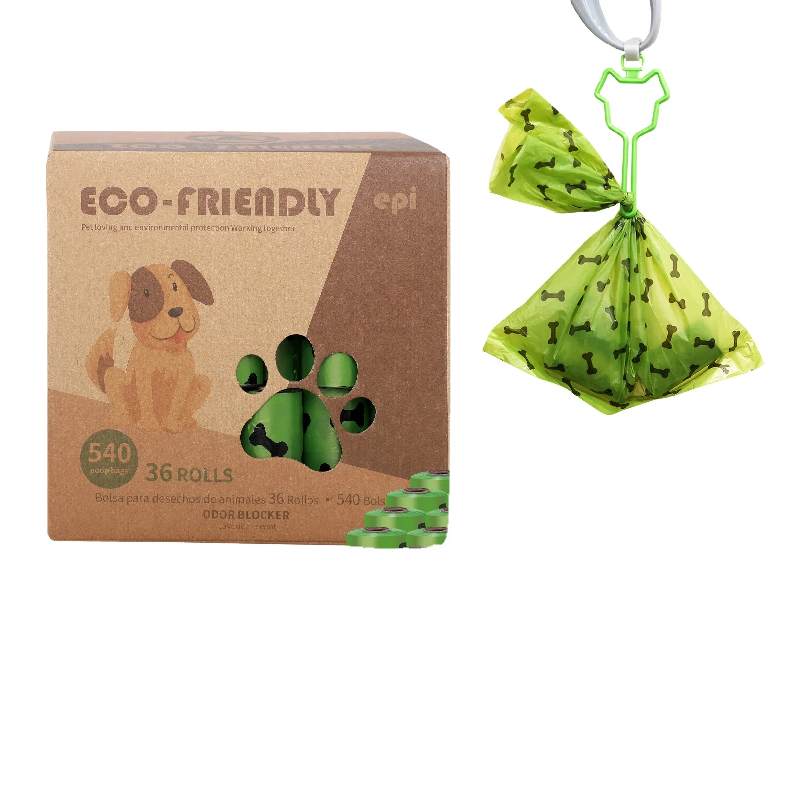 Pets Retail Store Recyclable Outdoor Dog Poop Bag Holder Pet Poop Bag